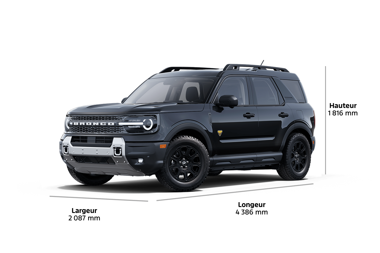 Ford Bronco Sport® Badlands® 2025 présenté de profil 3/4